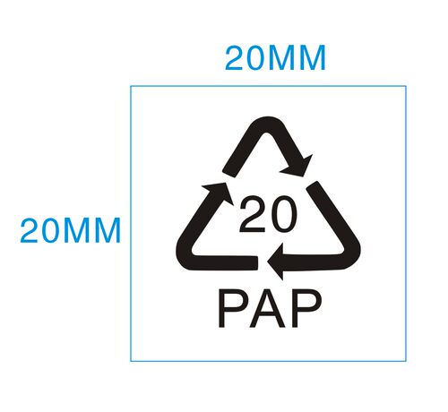 出口包装纸箱用PAP20环保标贴 paper循环标签2*2CM(1400个/30元)