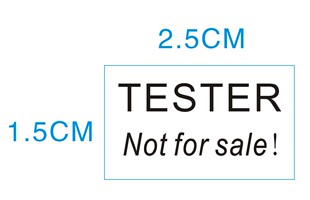 高档化妆品用银色TESTER标贴 防水试用品贴 英文非卖品不干胶贴纸