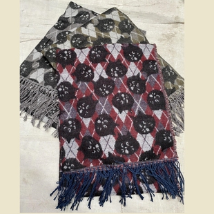 加厚保暖秋冬男女情侣卡通小猫围巾ne-net惊讶猫咪日系学院风围脖