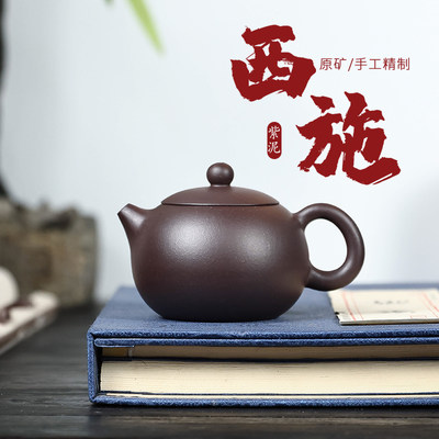 宜兴紫砂壶家用泡茶壶名家壶纯全手工壶茶具谢晓东原矿紫泥西施壶