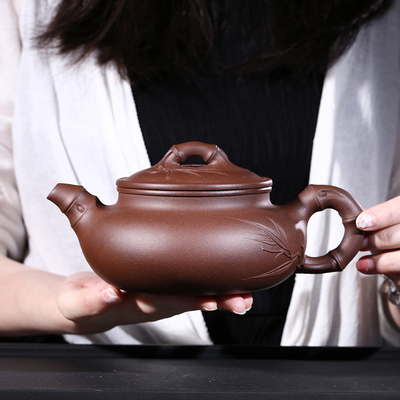 宜兴原矿纯全手工紫泥泡茶壶