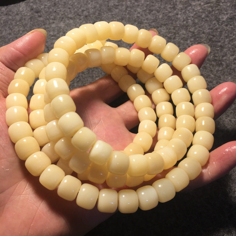一物一图 天然原色骆驼骨桶珠长108颗佛珠手链手串骨头藏式念珠