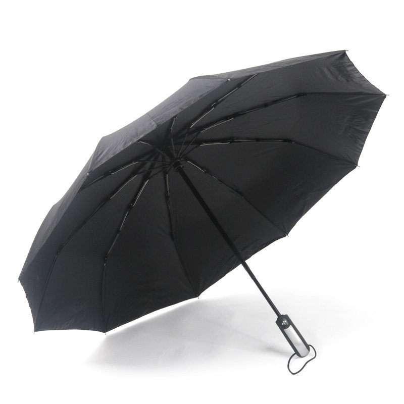 三折全自动一键开收黑胶防紫外线防晒遮阳伞定做广告礼品伞印logo