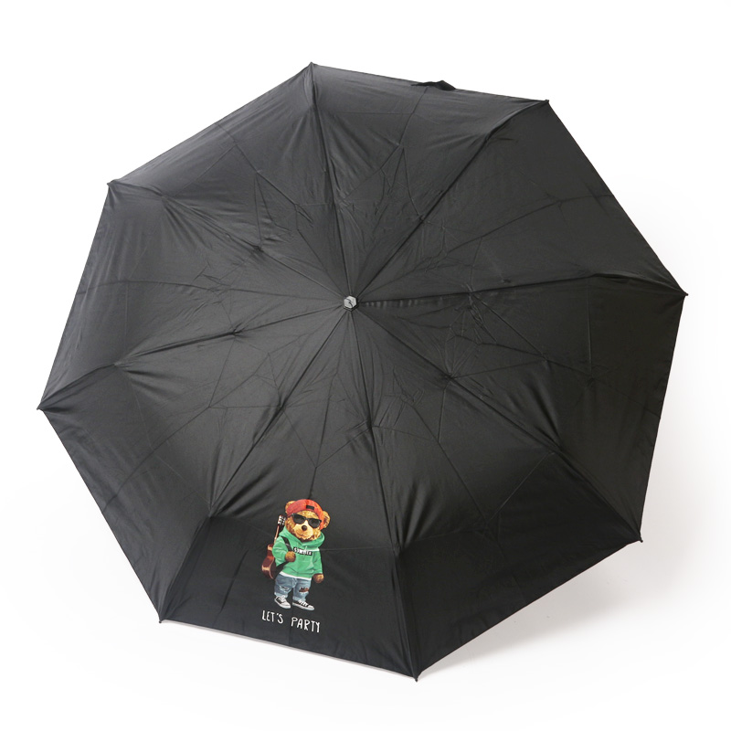 大光明三折内翻自动收伞黑胶超强防紫外线防晒遮阳卡通学生晴雨伞