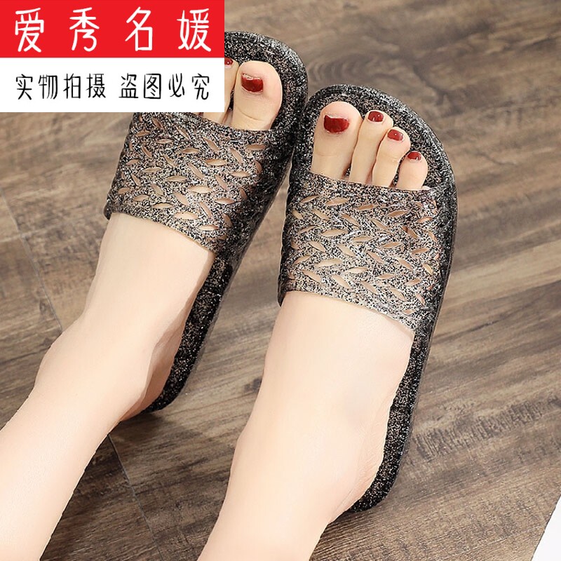 韓版時尚果凍色女拖鞋水晶膠防滑透明室內家居平跟家用媽媽涼鞋在類目 女鞋, 拖鞋中 - 來自Buy2taobao.com提供專業的淘寶代購服務