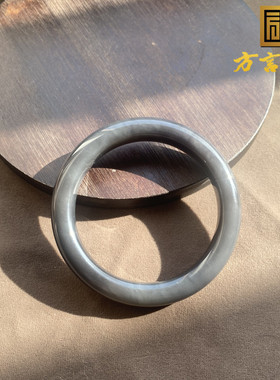 青海老坑料烟紫色59mm气质手镯