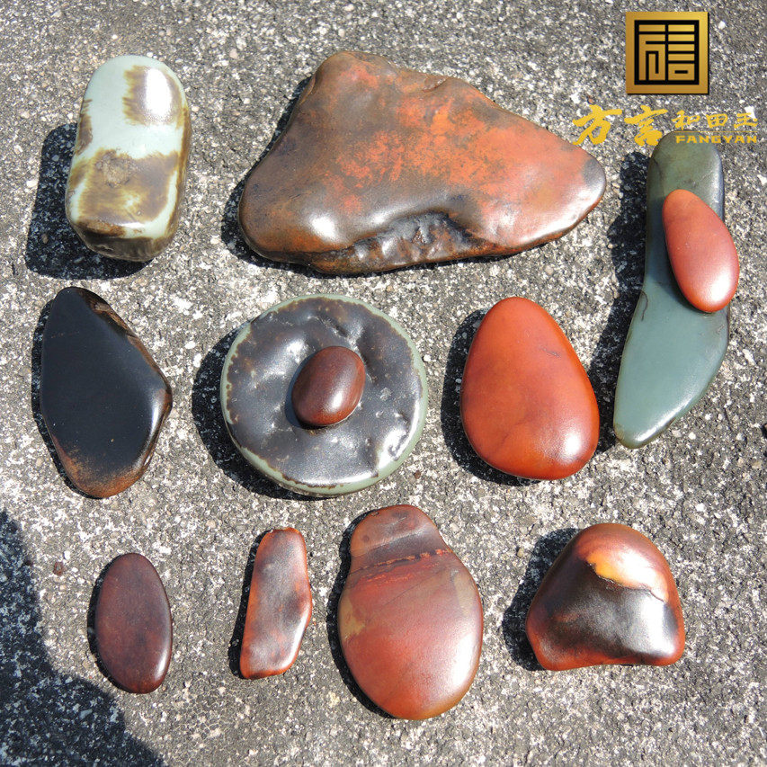 方言镇店之宝罕见全玉种全沁全红无结构红玉籽料水滴型原石玩料R