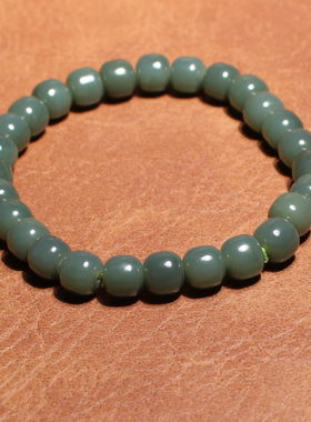 方言和田玉细腻油润且末料蓝手串