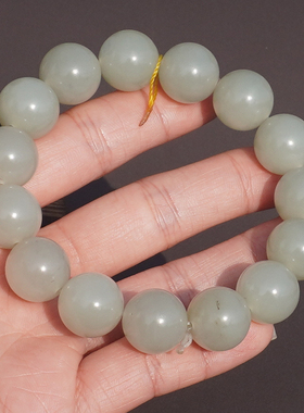 方言和田玉新疆且末青白玉籽手串
