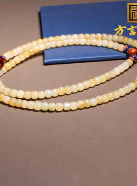 方言和田玉新疆且末料糖白玉手串