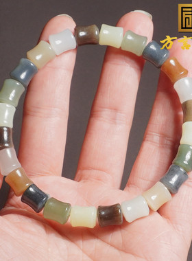 方言和田玉白玉黄口糖玉晴水手串