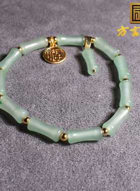 方言精品和田玉特色佩戴级细腻油润金丝玉节节高升手串手链子R1