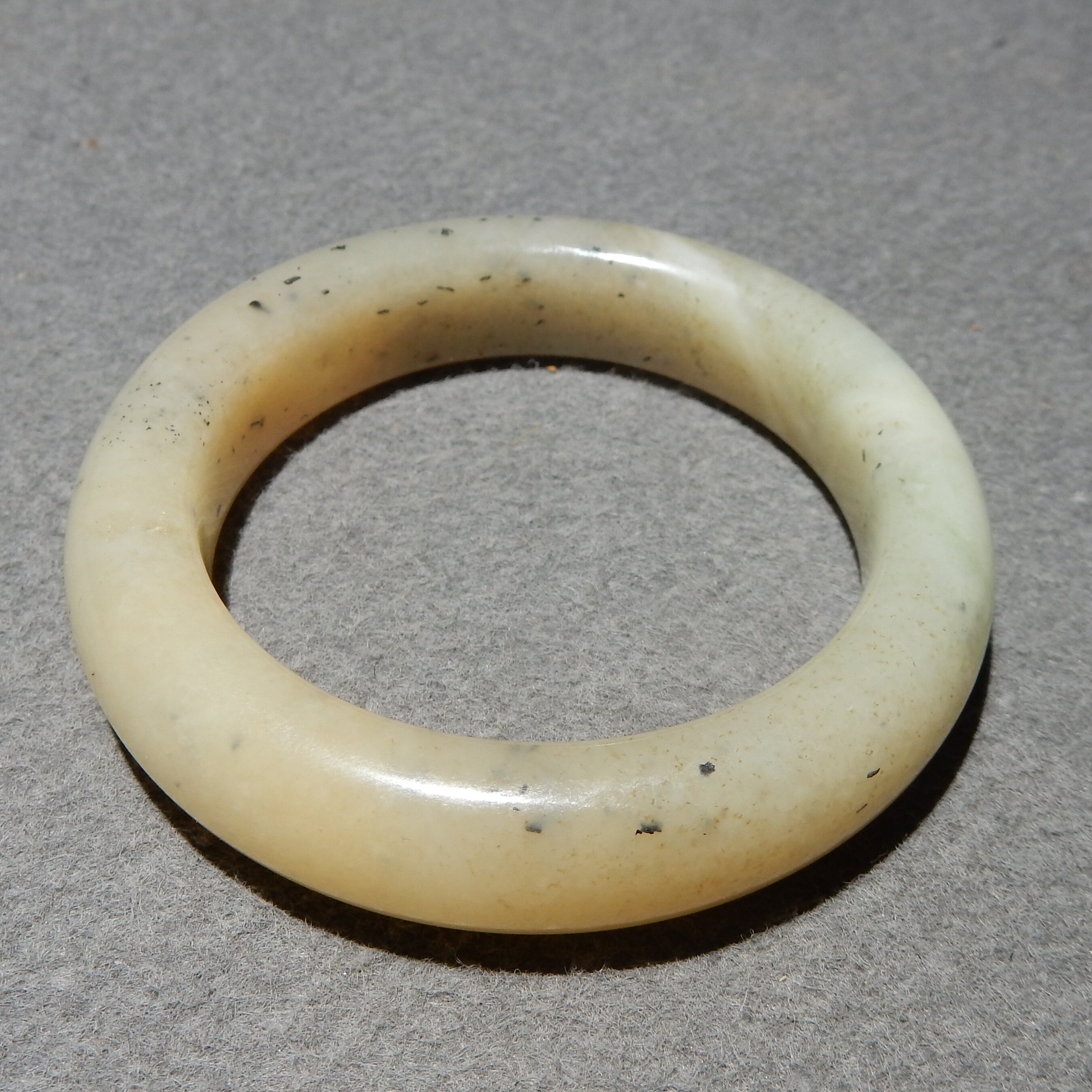 方言和田玉特惠精品新疆且末糖青花料温润细腻内径51mm手镯子w4