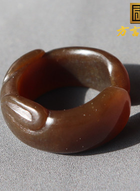 方言和田玉精品老红糖戒圈