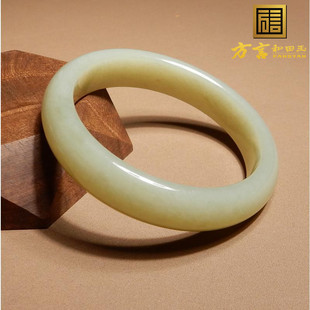 巨漏价方言和田玉新疆细腻油润且末料蓝色基调内径51mm精美手镯A6