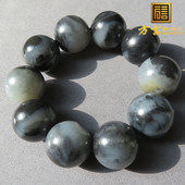 爆火方言精品和田玉珍品级新疆特色细腻青花籽料卡22mm手链手串w