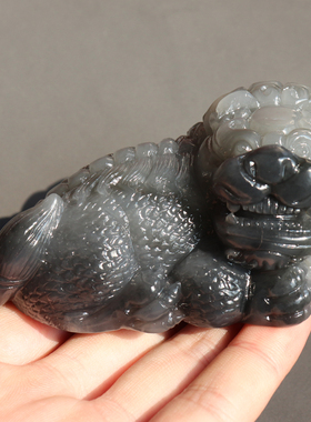 方言和田玉狮子事事如意摆件