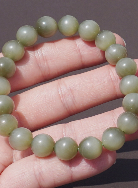 方言俄料冰底细腻碧玉鸭蛋青猫眼