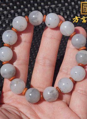 和田玉新疆细腻飘墨白玉青花籽料
