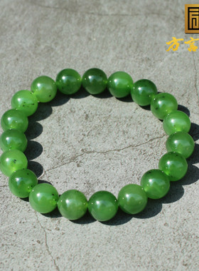 俄罗斯料冰底正阳绿碧玉10mm手串