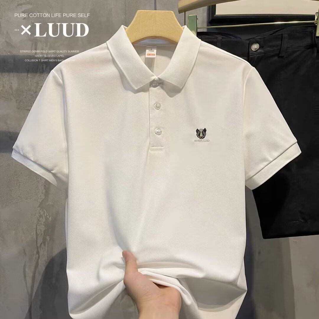 珠地男士短袖POLO衫衣服T恤潮流夏装保罗衫男装刺绣翻领体恤上衣