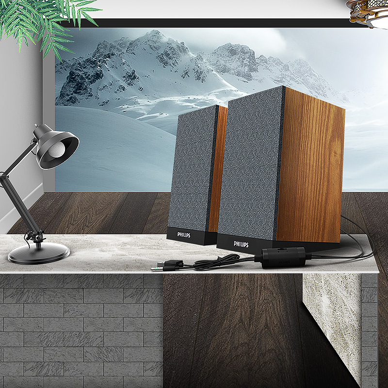 Philips/·ÉÀûÆÖÒôÏì µçÄÔ Ì¨Ê½ µÍÒôÅÚ ¼ÒÓÃUSB±Ê¼Ç±¾³¬ÖصÍÒô¶àýÌåÓ°Ïì¿ÍÌüľÖÊÓÐÔ´ÃÔÄãСÒôÏäUSBµçÄÔÀ®°È