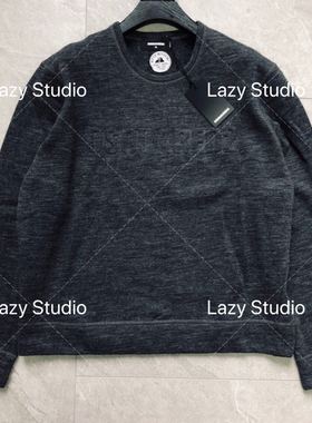 全新现货Dsquared2 男士浮雕LOGO 灰色羊毛毛衣S74GU0088