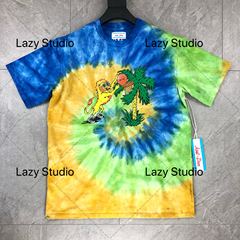 全新现货Just Don 美国产男士春夏款厚实纯棉狮子篮球螺旋扎染T恤