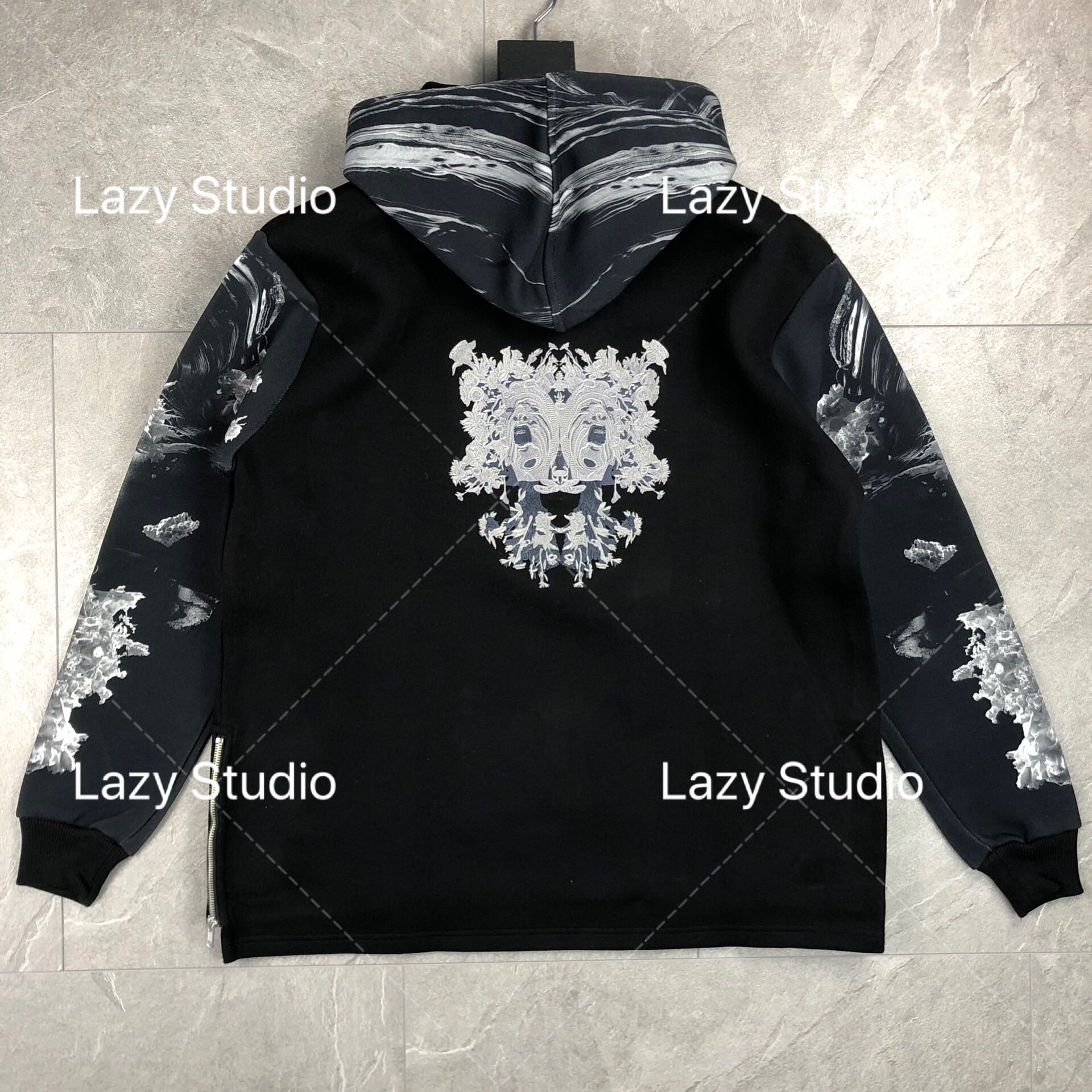 全新现货This Is not Clothing 设计师品牌刺绣立体印花连帽卫衣