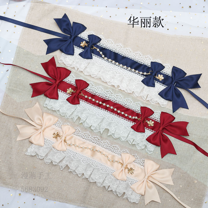 包邮 Lolita手作伪bnt洛丽塔百搭蕾丝波奈特KC发带LOLITA小物发饰