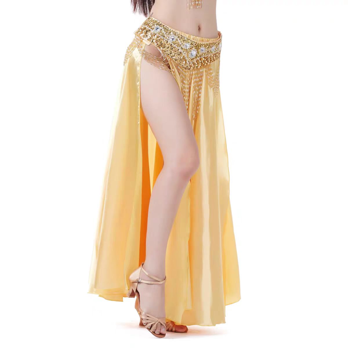 舞娘印度舞开叉半身裙肚皮舞裙装