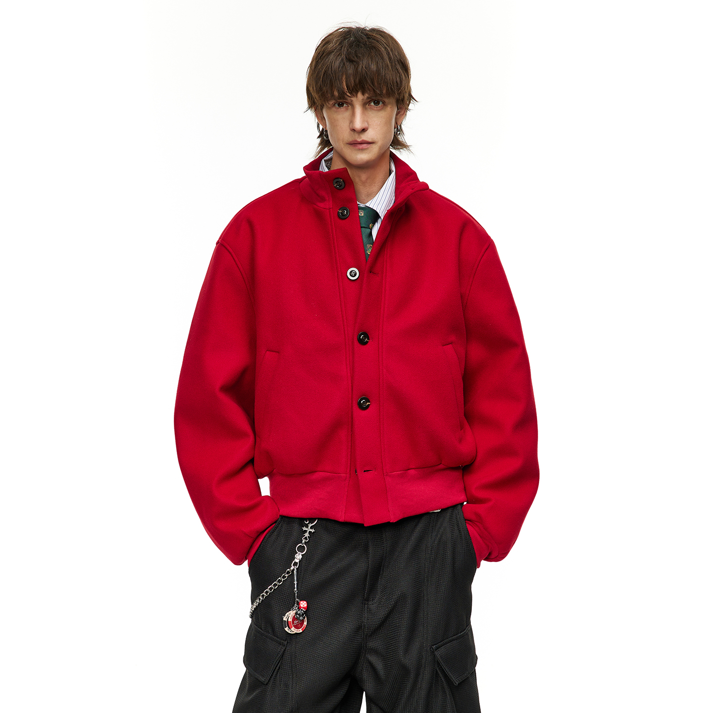 男道美式短款立领棉衣男女冬季复古cleanfit保暖外套潮