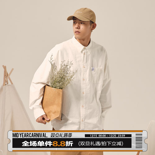 口袋长袖长袖衬衣百搭翻领