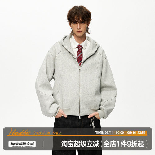短款500G重磅卫衣cleanfit开衫