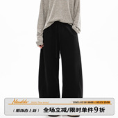 弯刀休闲裤 宽松直筒西裤 男女秋季 cleanfit垂感阔腿裤 新款 男道美式