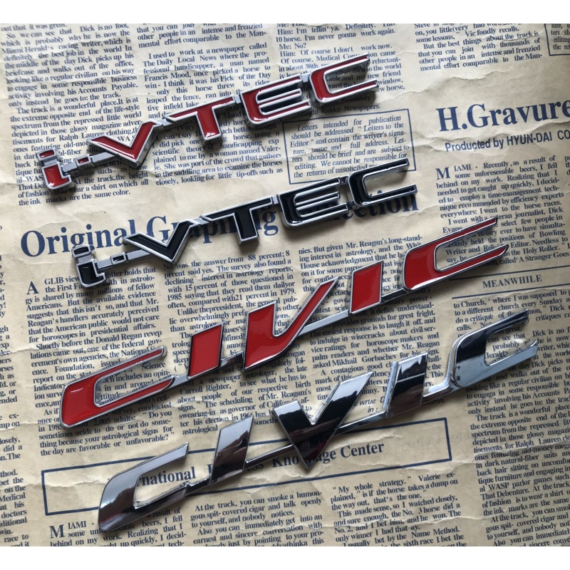 适用广州本田雅阁IVTEC英文标2.4 I-VTEC英文车标思域CIVIC后尾标