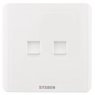 两位六类网线插座千兆网络面板