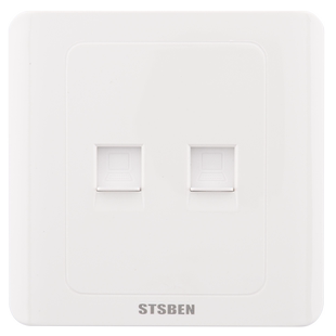 86型暗装双口网络插座二位电脑网口宽带信息面板两位电脑网线插座