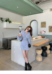 Slim and Hooded Dress for women's new design in autumn