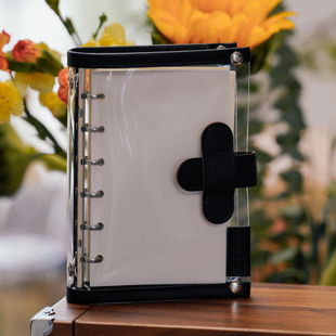 A7黑色棕色百搭PVC手帐 活页壳 手账本 Lookstamp