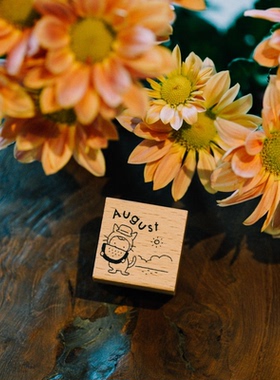 【Lookstamp】原创手帐素材  木质手帐印章 数字字母印章套组