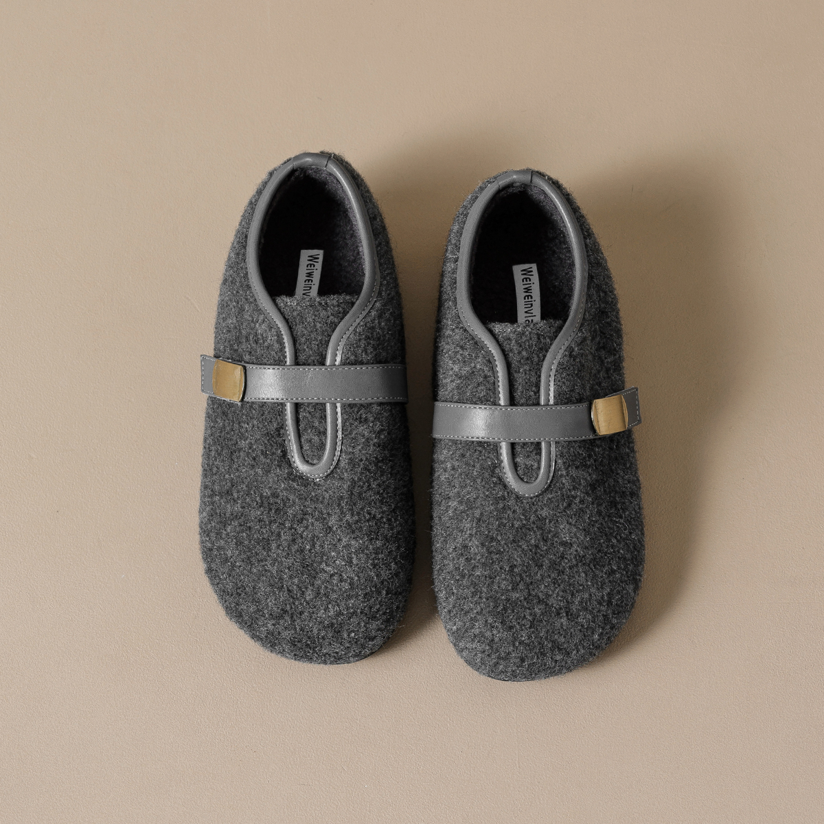 内增高毛呢加绒勃肯鞋女秋冬保暖棉鞋玛丽珍鞋外穿毛毛鞋厚底单鞋