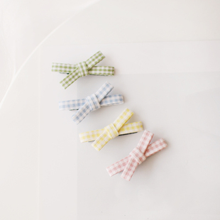 原创设计可爱女甜美彩色格子小发夹迷你夹子发卡韩版日系女生发饰