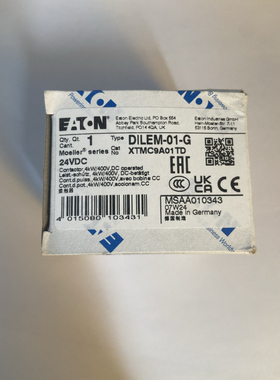 伊顿原装金钟穆勒进口直流接触器EATON DILEM-01-G 24VDC 开关