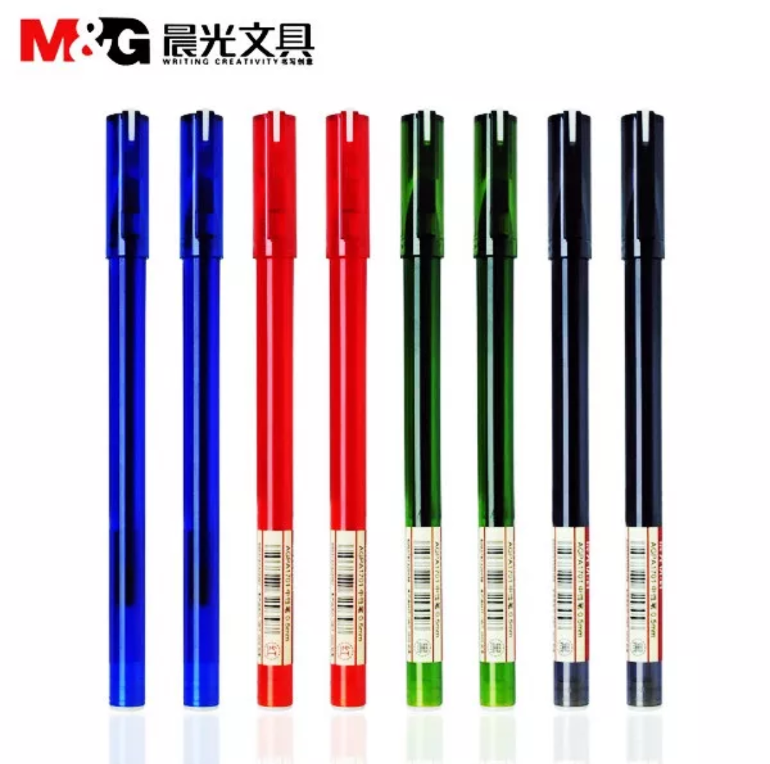 晨光文具中性笔0.5考试用学生碳素黑全针管考试水笔agpa1701/笔芯