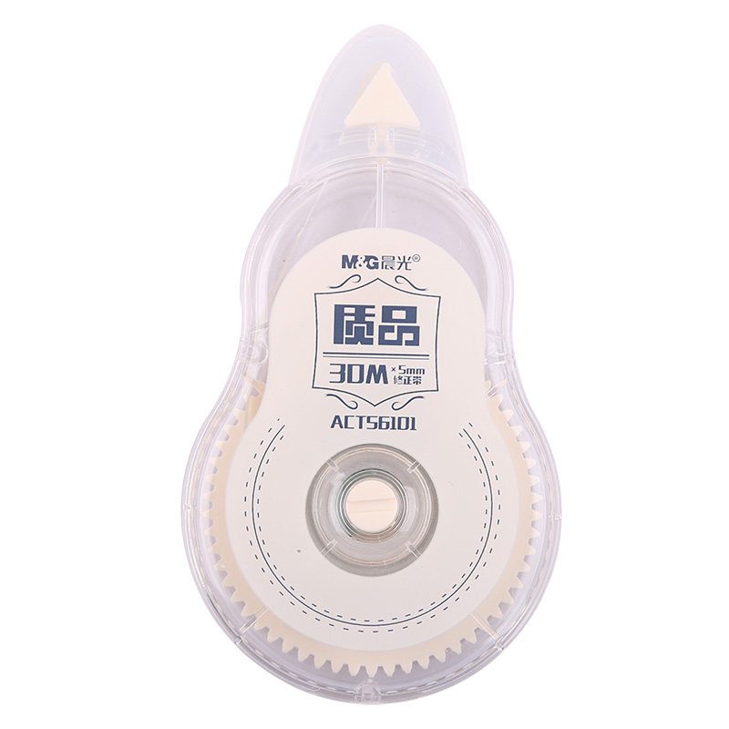 晨光act56101修正带透明带芯涂改带大容量顺滑不断带30m改正带