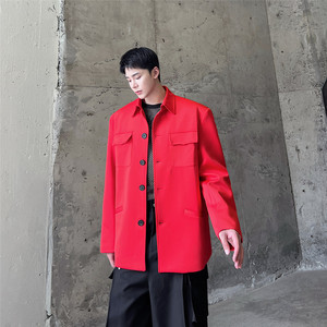 秋上新个性定制空气棉风外套休闲中式西服潮A452--6273--P135图片