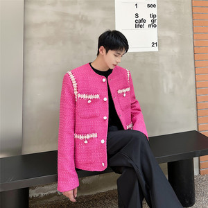 韩版糖果色编织花呢西服复古气质小香风夹克上衣A52--6296--P155图片