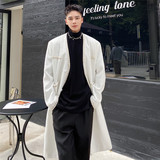 特制亮丝小香风毛呢大衣韩版气质过膝中长款外套A452--6195--P175，男装毛呢大衣，电商A452