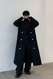 秋冬自制山本暗黑加厚棉风衣男中长款小众棉衣外套A452-1997-P160，男装棉衣，电商A452